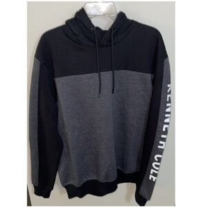 Kenneth Cole Sweatshirt Hoodie Sweater Color Block Charcoal Heather.NWT